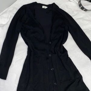 black long cardigan